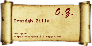 Országh Zilia névjegykártya